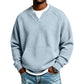 Men's Casual Waffle Knit Sweatshirt