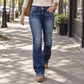 👖 Women's Double-Button High-Waisted Bootcut Jeans