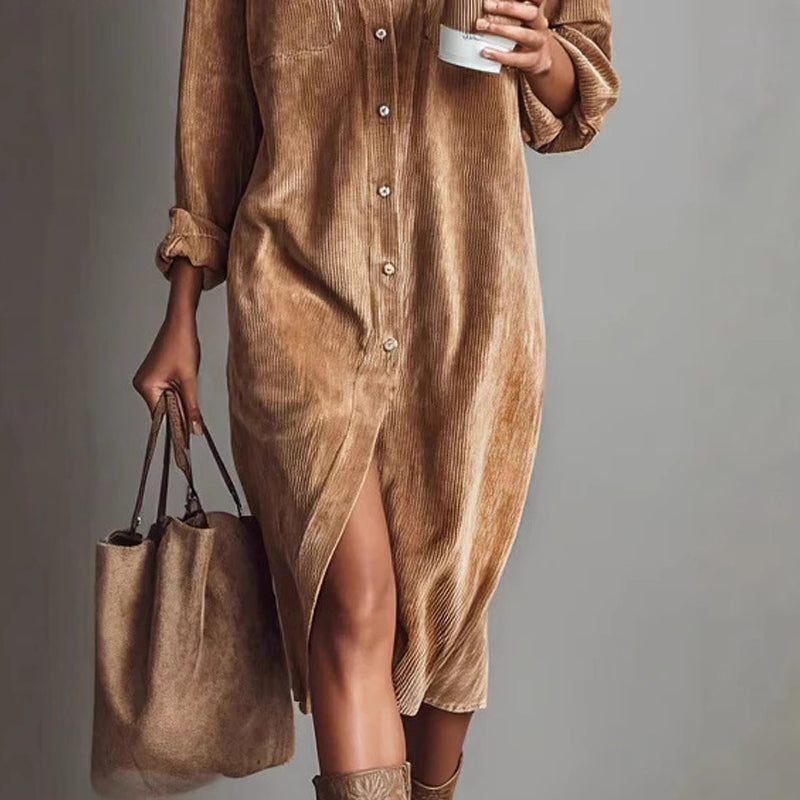 ✨ Easy Match Style, One-Piece Convenience | Women's Casual Fashion Shirt Dress