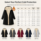 Women's Fabric Lined Hooded Warm Mid-Length Solid Color Long Sleeve Coat for Fall and Winter