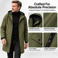 Men's Mid-Length Hooded Trench Coat