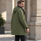 Men's Mid-Length Hooded Trench Coat