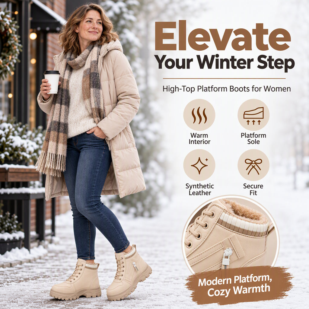 Women's Warm Plush-Lined Martin Boots