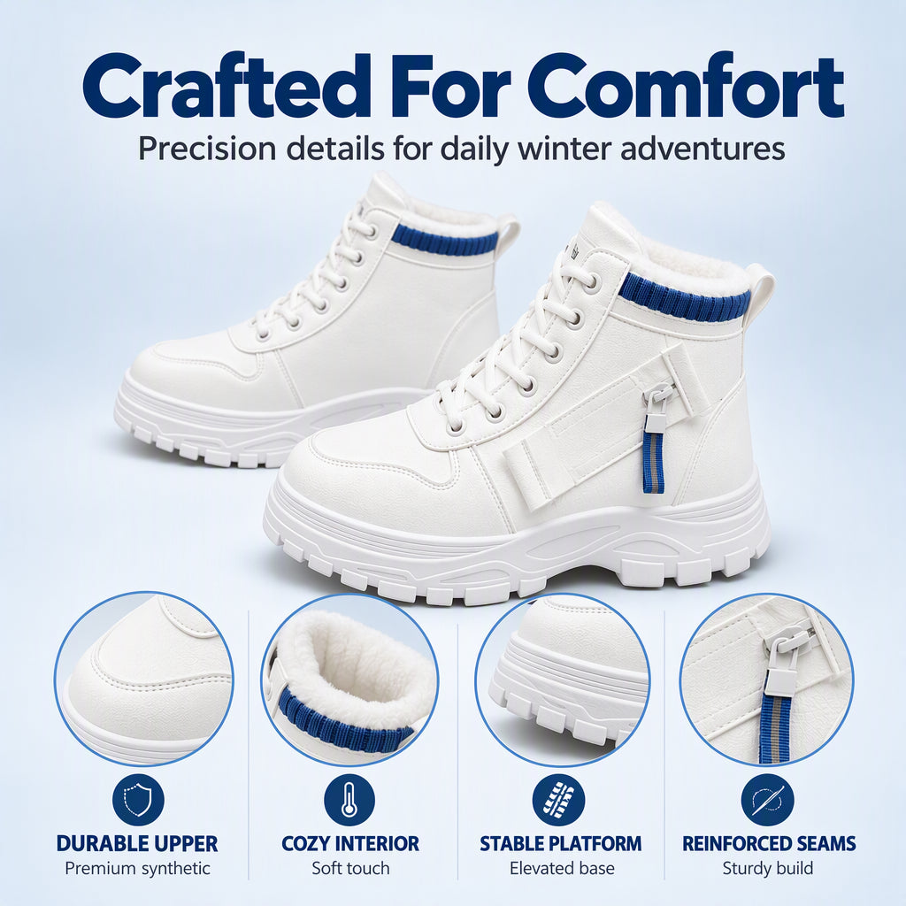 Women's Warm Plush-Lined Martin Boots