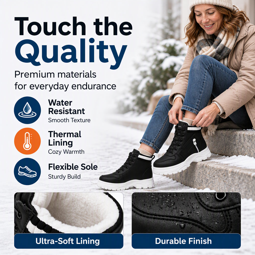 Women's Warm Plush-Lined Martin Boots