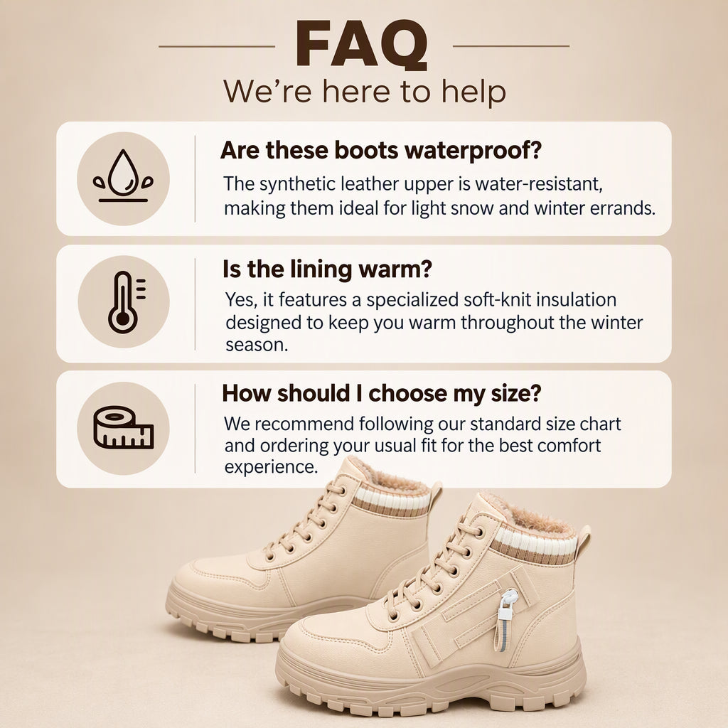 Women's Warm Plush-Lined Martin Boots
