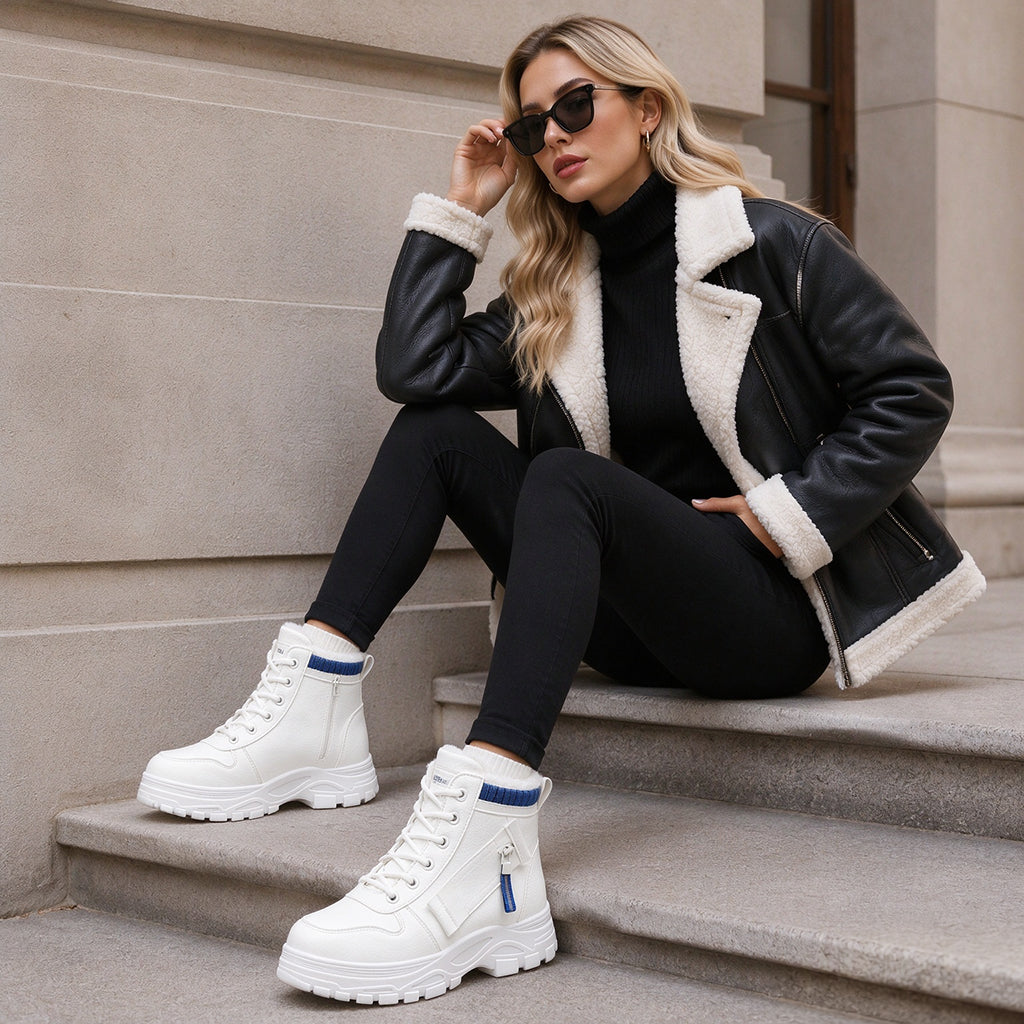 Women's Warm Plush-Lined Martin Boots