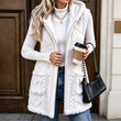 ✨ Women's Plush Cable Knit Vest — Warm, Hooded & Versatile 🌟