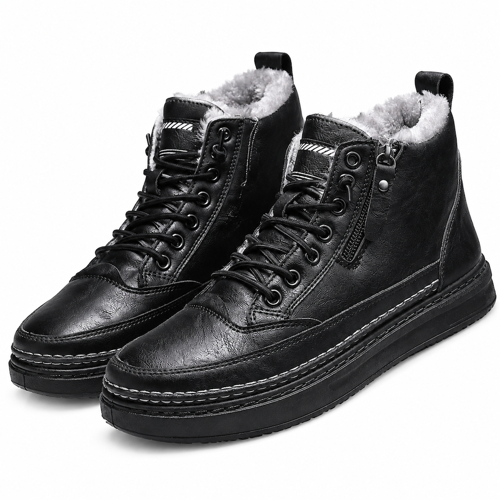 🥾 Toasty Coziness, Sturdy Grounded Comfort | Men's Winter High Top Snow Boots Thickened Thick Sole Warm Shoes