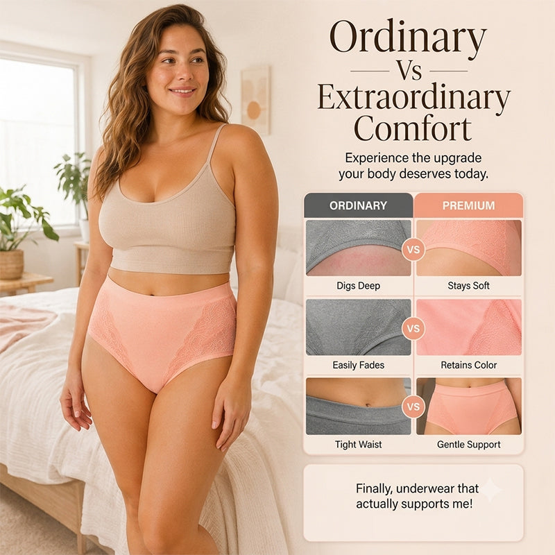 🌸Hot Sale 50% OFF💖Plus Size High Waist Leak Proof Cotton Panties-Everyday Comfort, Extra Peace of Mind