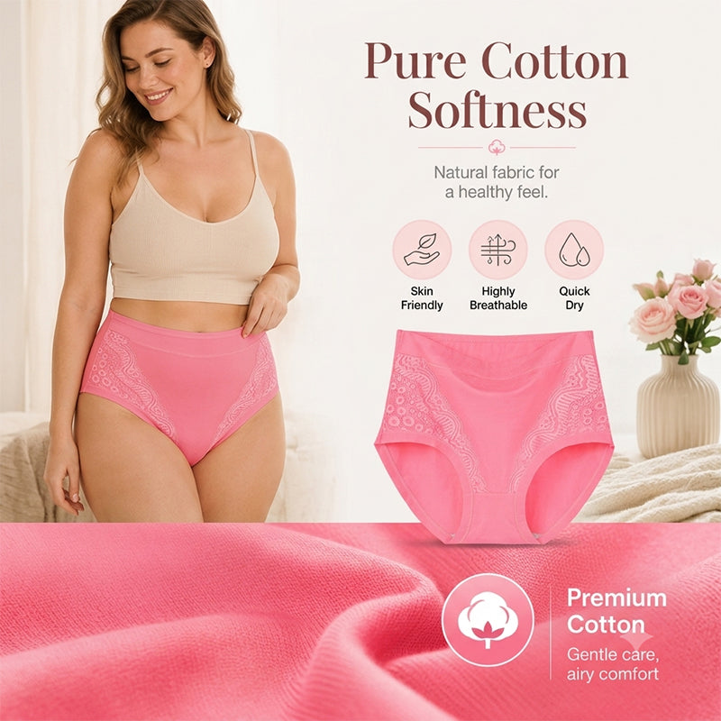 🌸Hot Sale 50% OFF💖Plus Size High Waist Leak Proof Cotton Panties-Everyday Comfort, Extra Peace of Mind