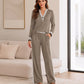 🌸Hot Sale 50% OFF💖Women's Striped Long Sleeve Top & Wide-Leg Pants Set